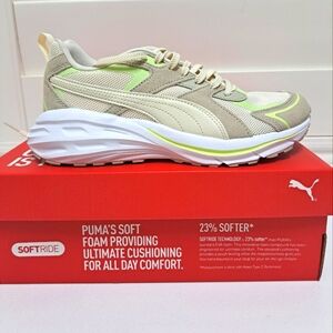 Puma SoftRide Sneakers in Cream and Lime New